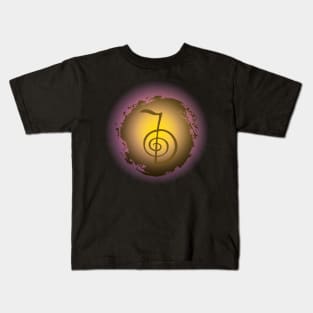 Circle Symbol Cho ku rei Reiki Golden Kids T-Shirt